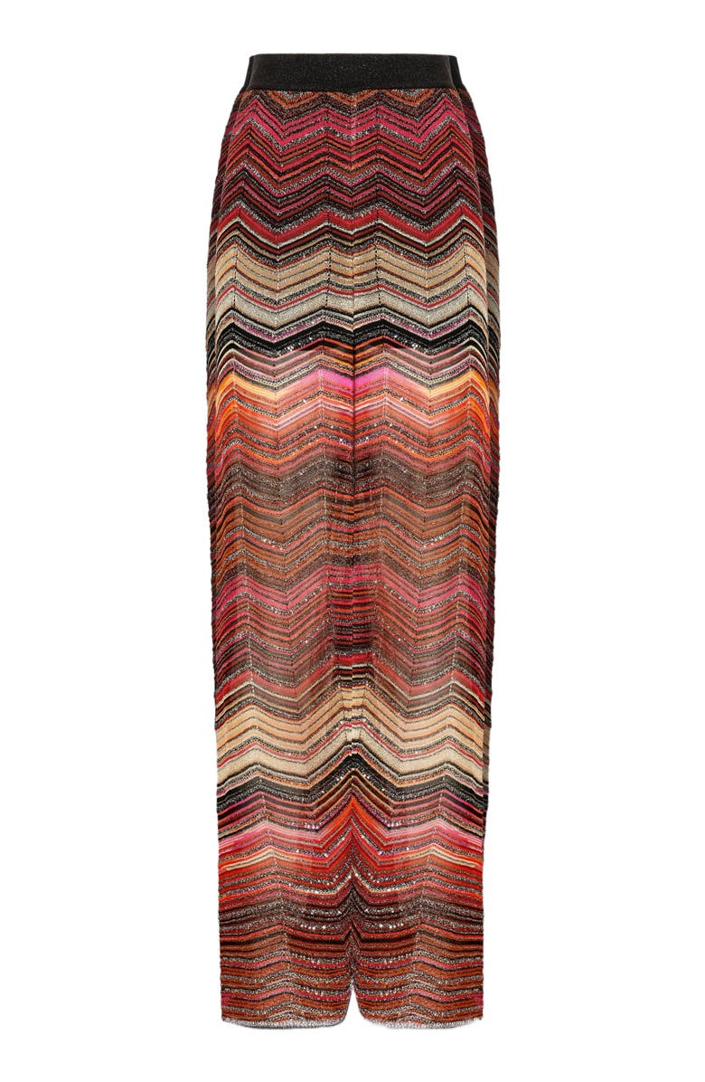 Missoni Palazzo Chevron Lamé Trousers With Sequins, Alternate, color, Multicoloured 2