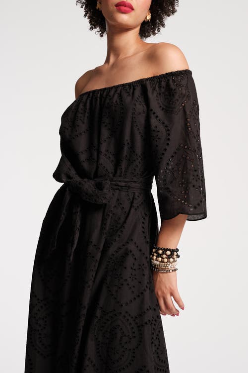 FRANCES VALENTINE FRANCES VALENTINE COCO MIDI DRESS EYELET COTTON POPLIN