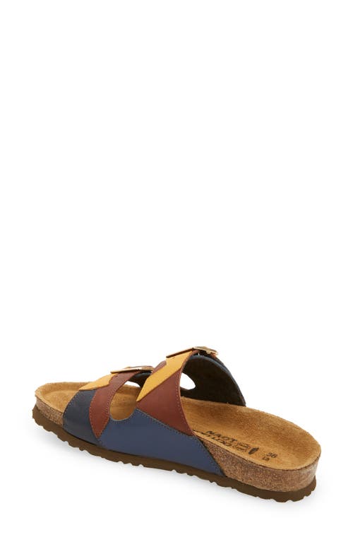 Naot San Diego Slide Sandal In Chestnut/marigold/ink