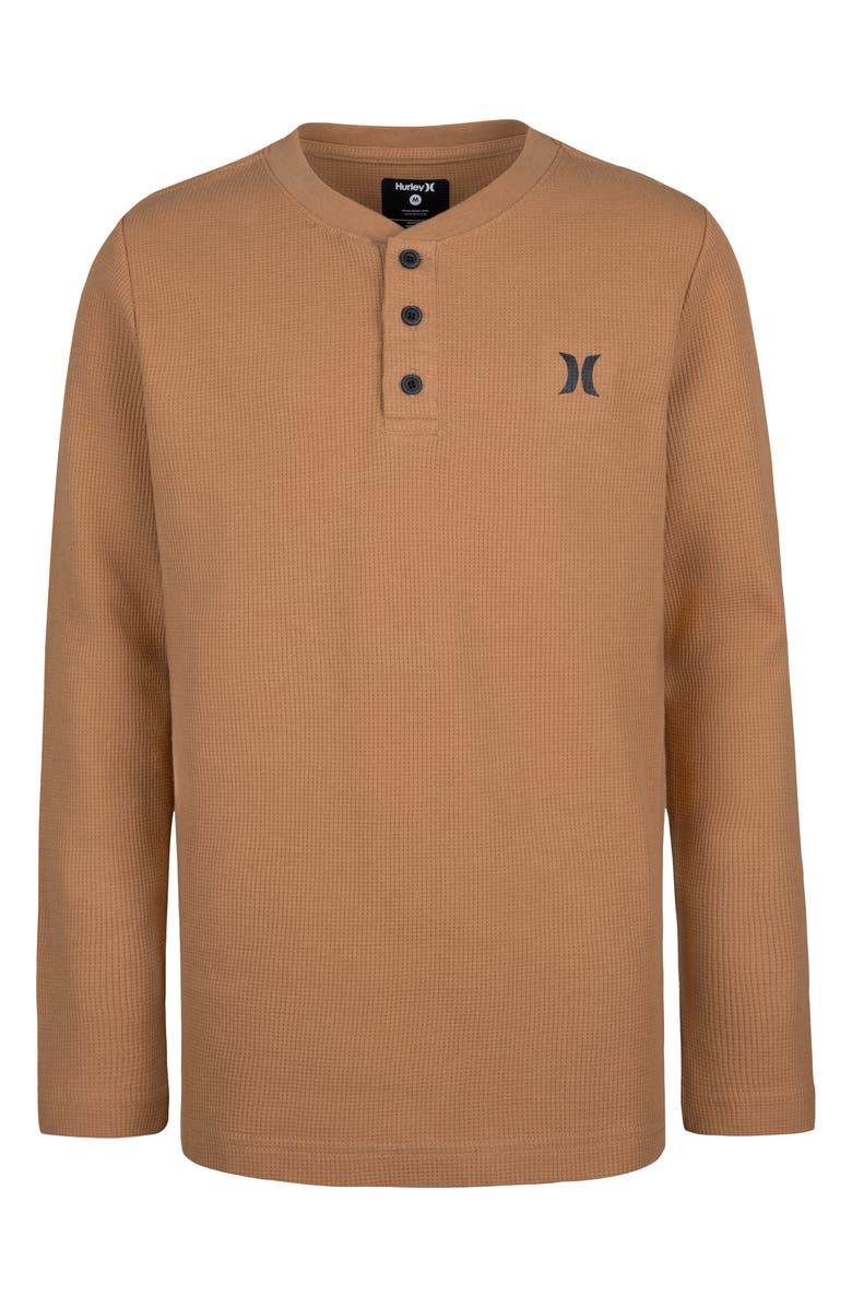 Hurley Kids' Thermal Long Sleeve Henley, Main, color, X0dmuted B