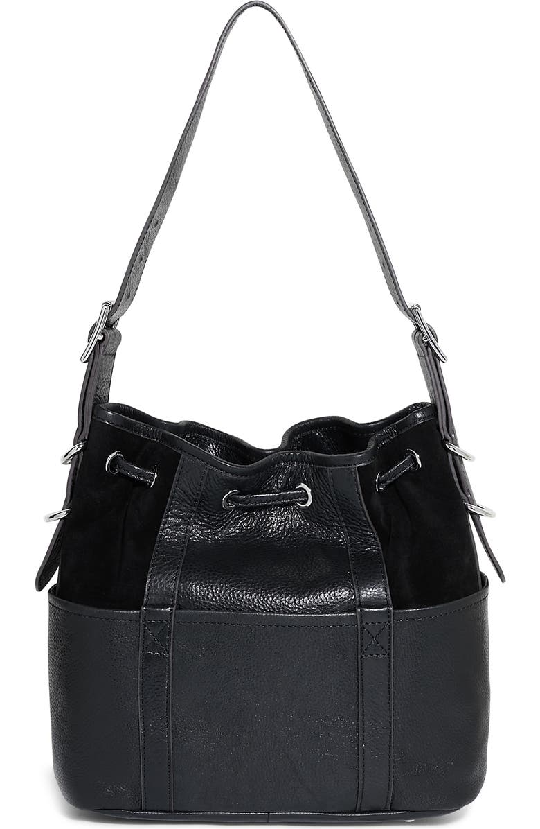 AIMEE About Town Leather & Suede Bucket Bag, Alternate, color,