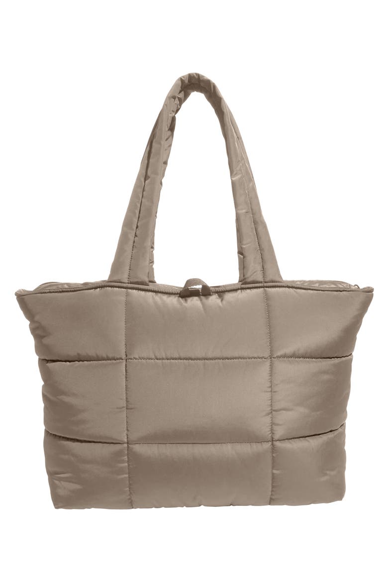 All Me Quilted Tote, Alternate, color, CHALKY BROWN
