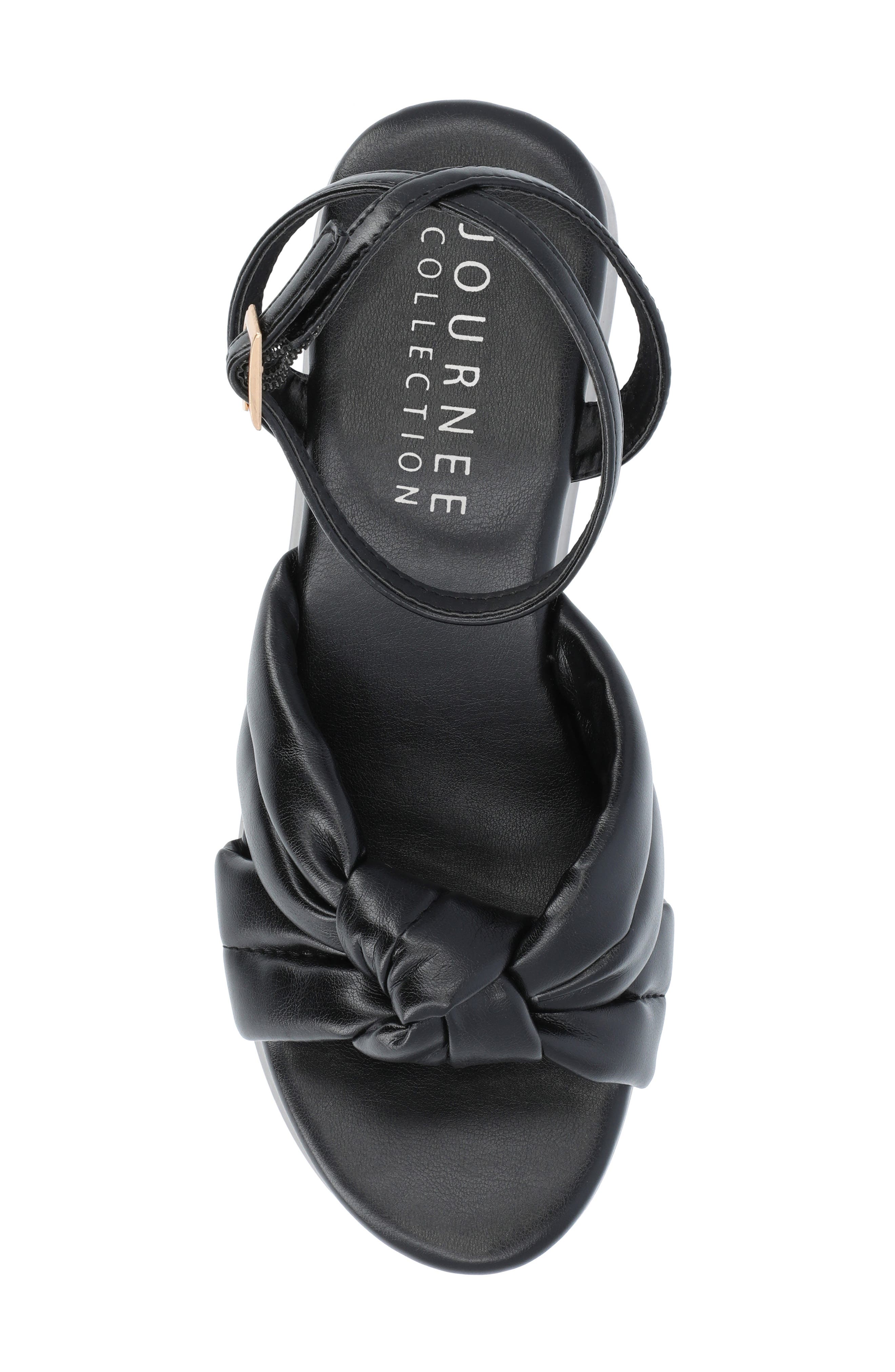 Journee Collection Lailee Ankle Strap Platform Sandal, Alternate, color, Black