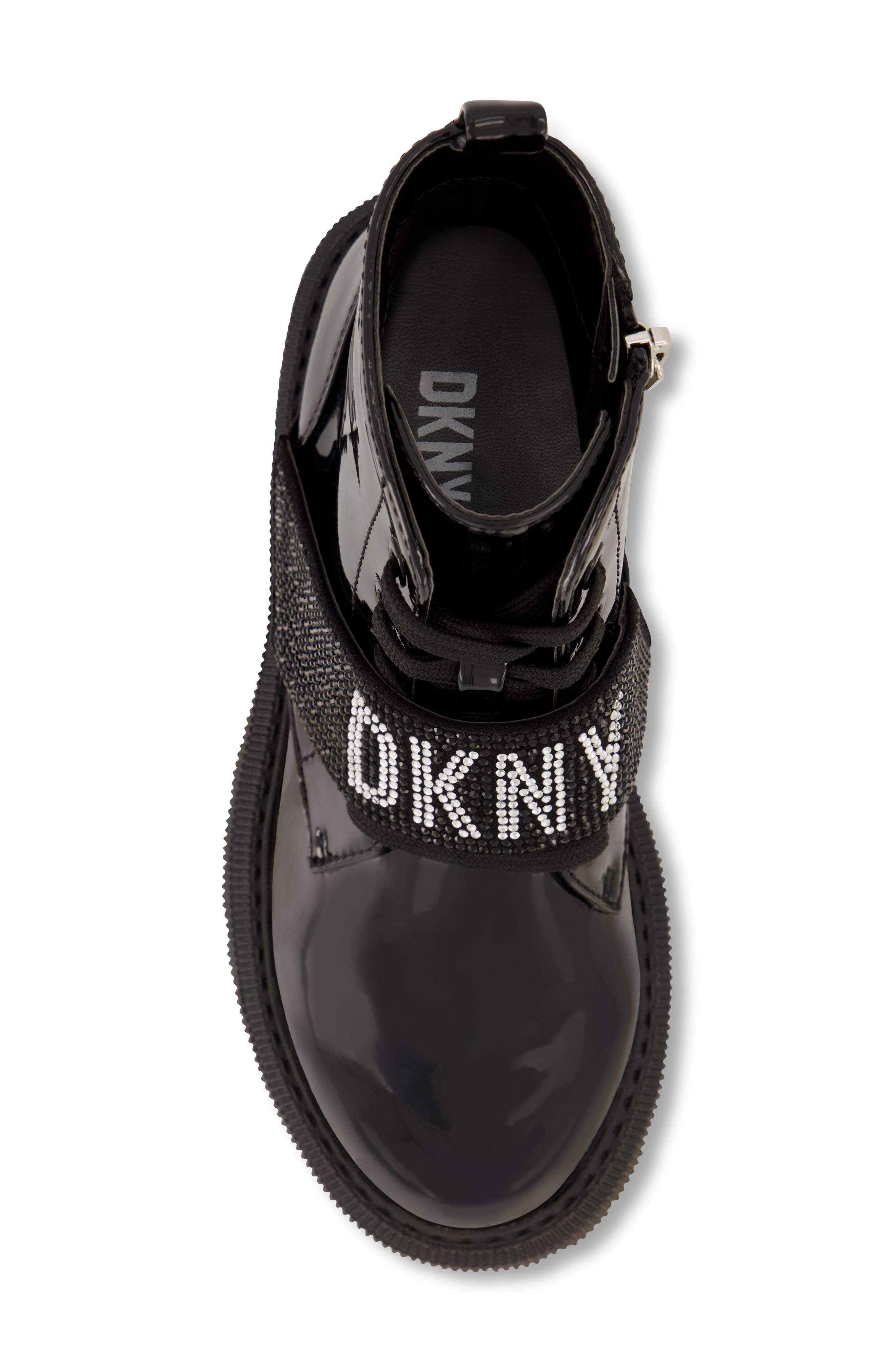 DKNY Kids' Ava Roma Combat Boot, Alternate, color, Black
