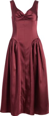 Parker Duchess Satin Midi Dress