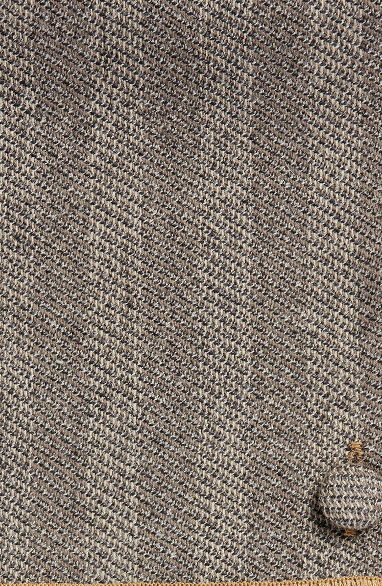 CLIFTON WILSON Herringbone Wool Pocket Square, Alternate, color, Grey