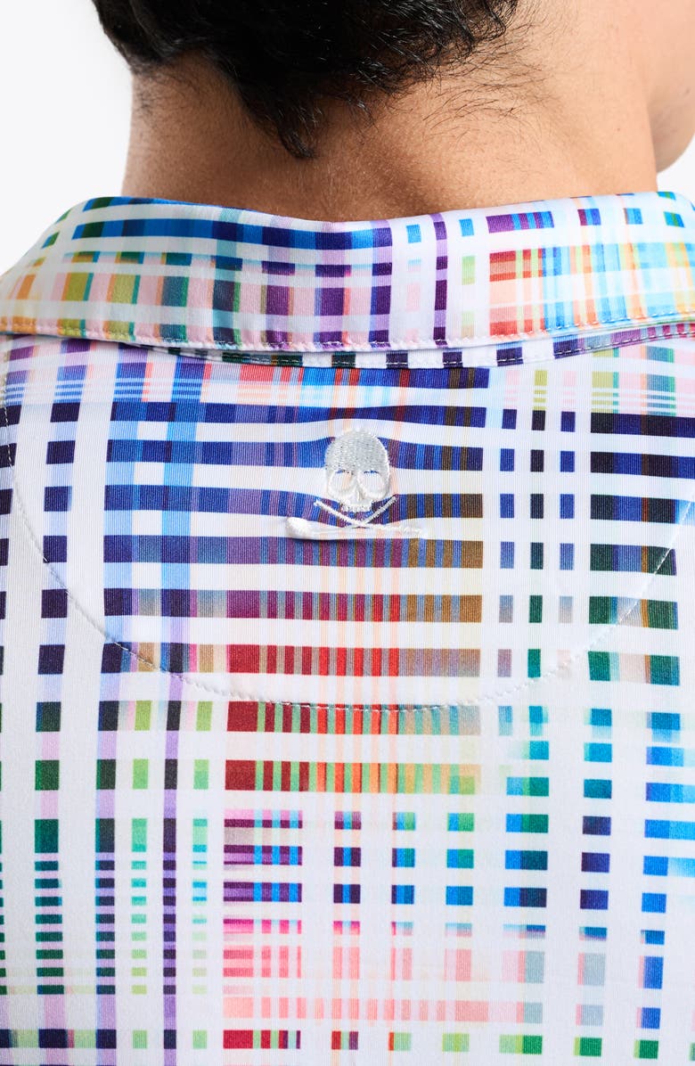 Robert Graham Wallis Geo Print Performance Polo, Alternate, color, Multi