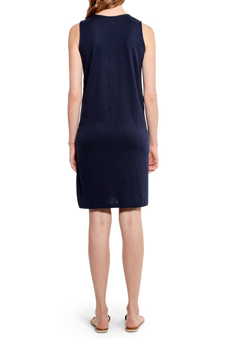 Retreat Embroidered Shift Dress, Alternate, color, INDIGO MULTI