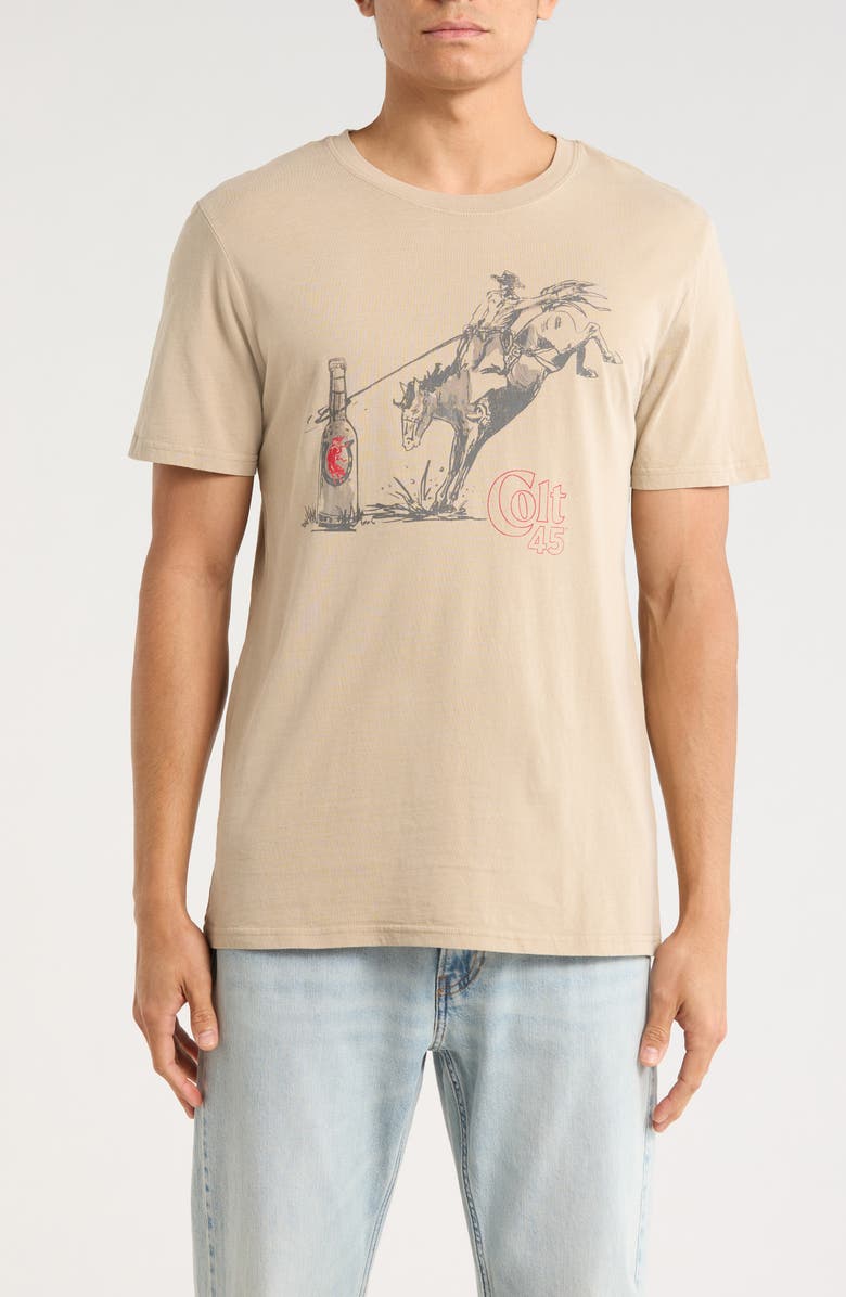 Goodie Two Sleeves Colt 45 Horseshoe Graphic T-Shirt, Main, color, Brown