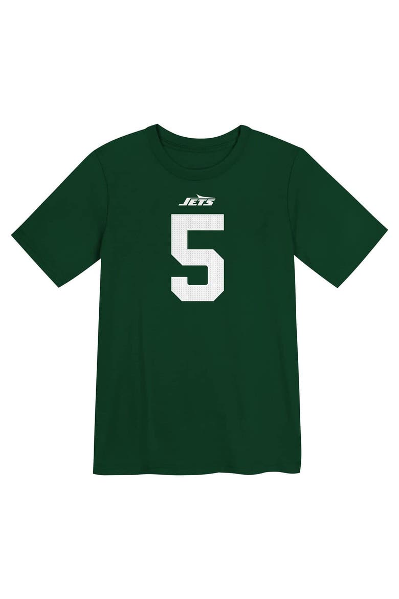 Preschool Nike Garrett Wilson Green New York Jets Player Name & Number T-Shirt, Alternate, color, Green
