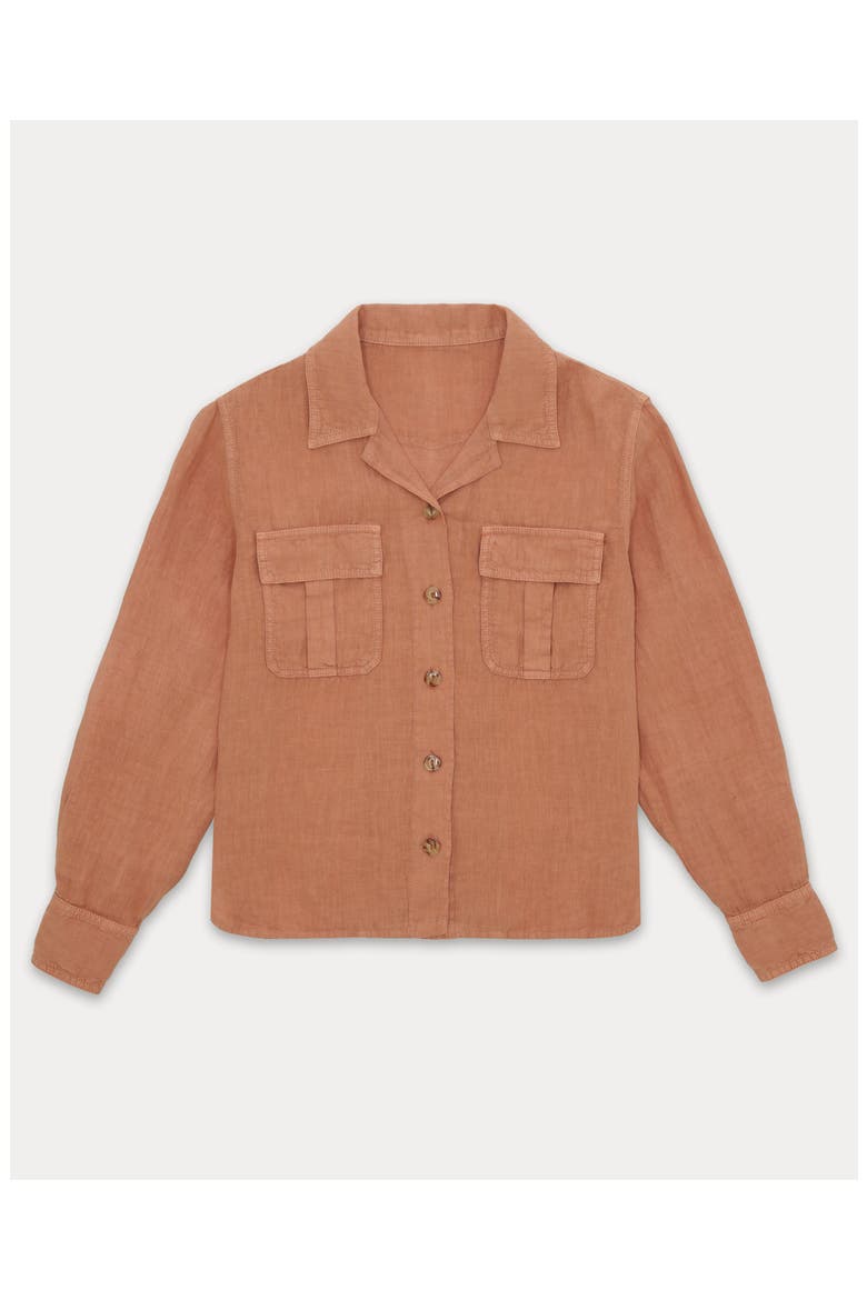 Bia Linen Shirt, Main, color, Light Orange
