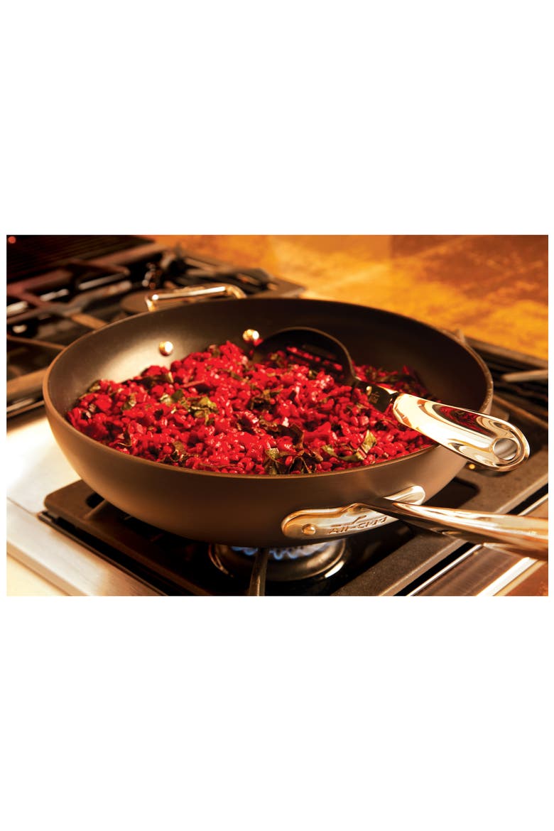 12-Inch Hard Anodized Aluminum Nonstick Chef's Pan, Alternate, color, BLACK