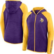 FANATICS Women's Fanatics Purple/Gold Minnesota Vikings Redzone End Around Pass Raglan Full-Zip Hoodie