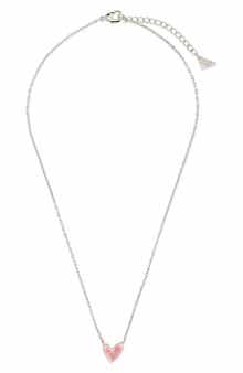 Sterling Forever Amanda Enamel Heart Pendant Necklace
