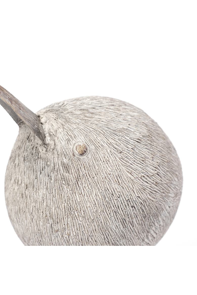 Snipe Resin Bird Ornament with Metal Feet, Alternate, color, Grey