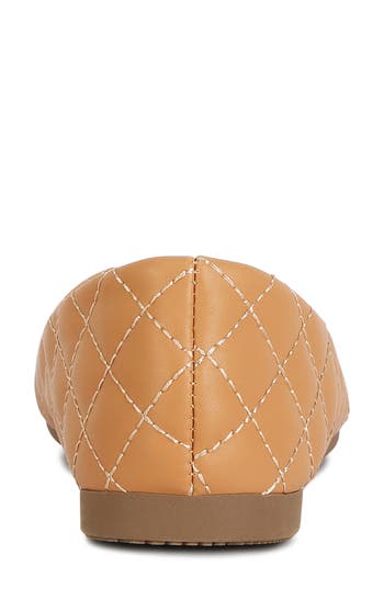LONDON RAG LONDON RAG RIKHANI QUILTED POINTED TOE BALLET FLAT 