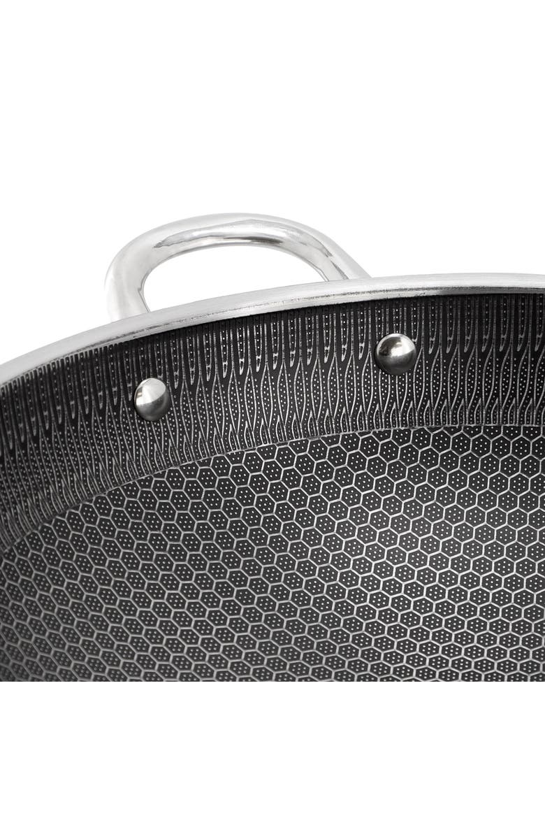 Stargaze 14in Embossed Interior Stainless Steel Wok, Alternate, color, Silver