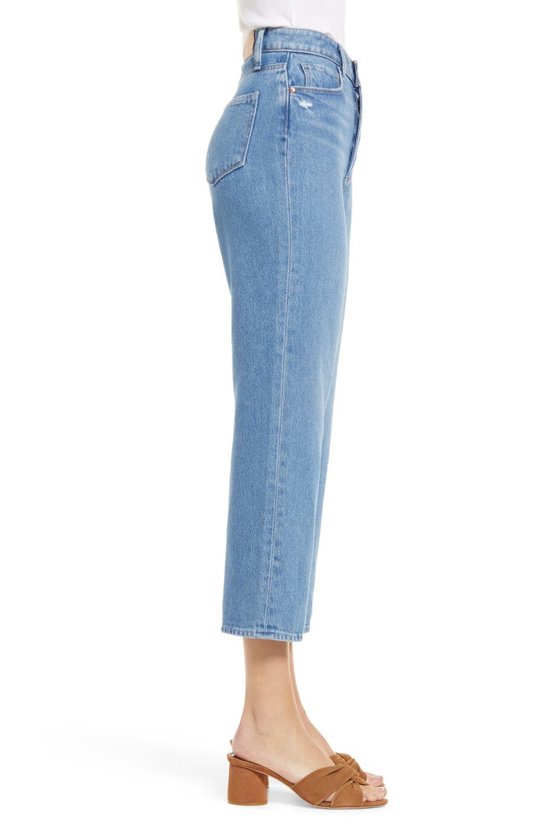 PAIGE Noella Covered Button Fly Crop Jeans, Alternate, color, Coastline