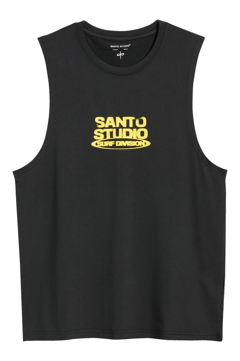 Surf Division Performance Graphic Tank, Alternate, color, BLACK