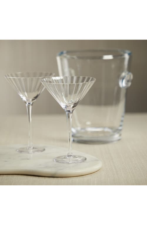 Zodax Malden Optic Set Of 4 Martini Glasses In Transparent