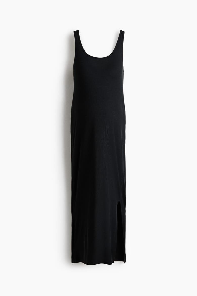 Mama Ribbed Nursing Dress, Alternate, color, Black