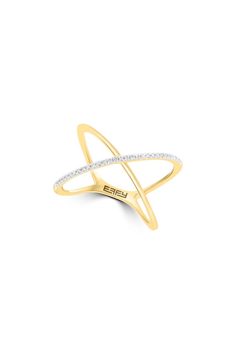 Diamond Crisscross Ring, Main, color, GOLD