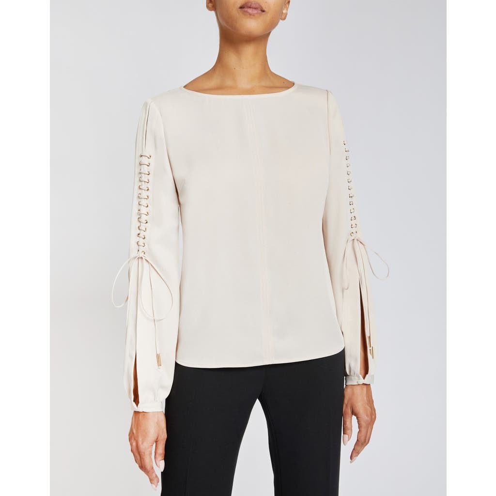 SANTORELLI SANTORELLI LIVI LONG SLEEVE TOP WITH GROMMET DETAIL