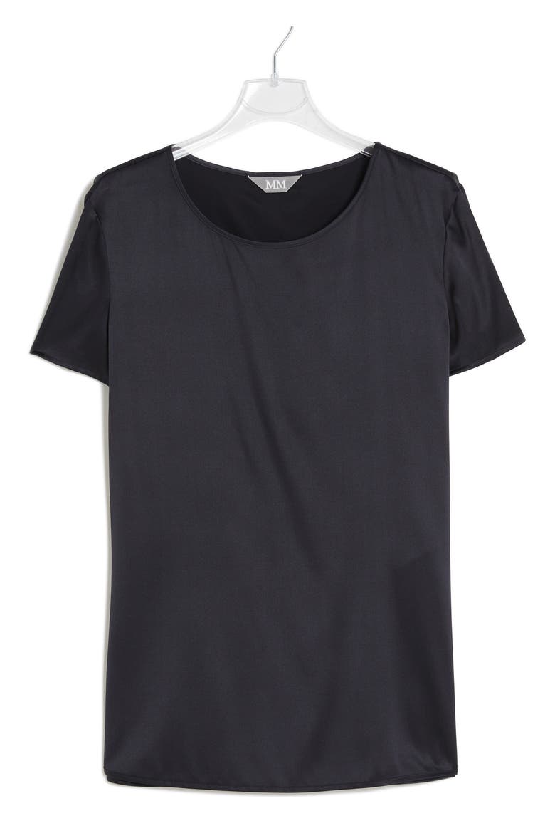 Cortona Stretch Silk Top, Main, color, NAVY