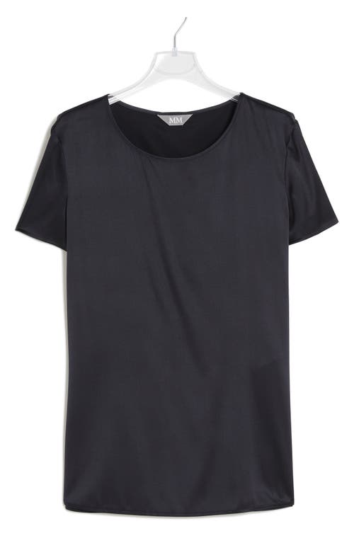 Mm Cortona Stretch Silk Top In Navy