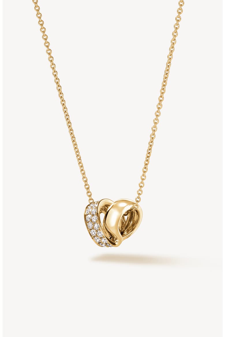 INSIDE/OUT Multi-Wear Rondel 18K Gold Diamond Pendant Necklace, 0.40ct., Alternate, color, YELLOW GOLD