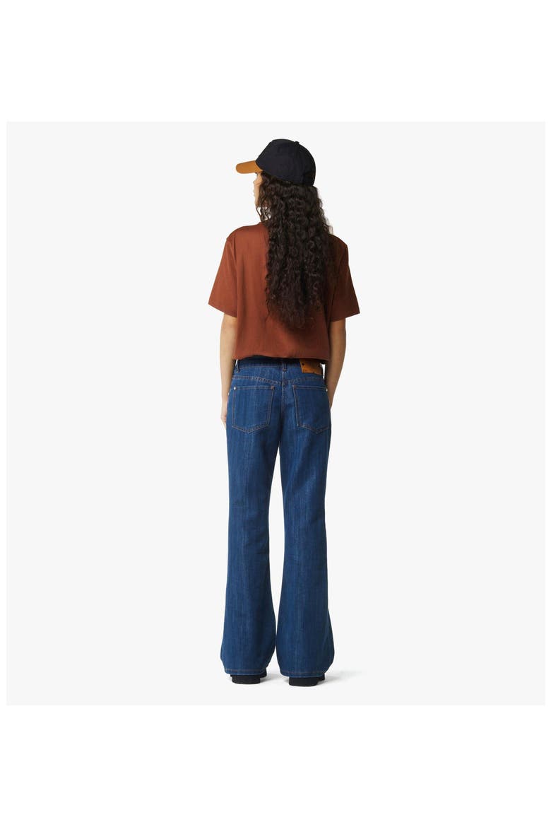 Flared Pants in Lurex Denim, Alternate, color, Indigo