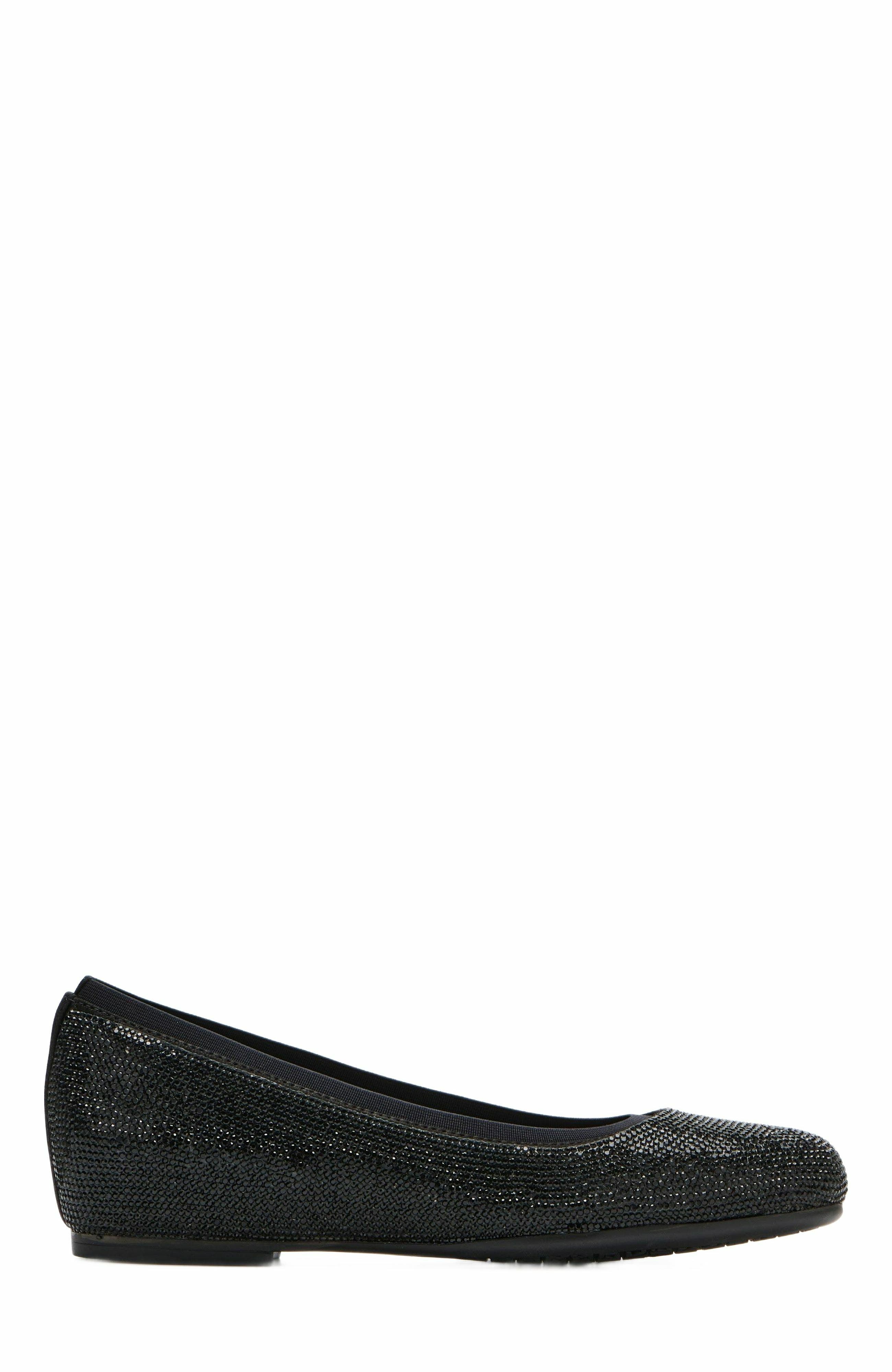ABEO Cadence Ballet Flat, Alternate, color, Black Sparkle - Metatarsal