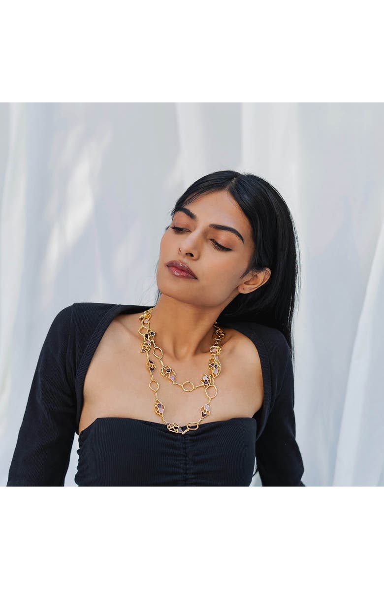 Dhwani Bhansal MIVA MAXI NECKLACE, Alternate, color, Gold Plated