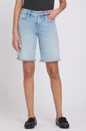 NYDJ Lilly Frayed Relaxed Long Denim Shorts