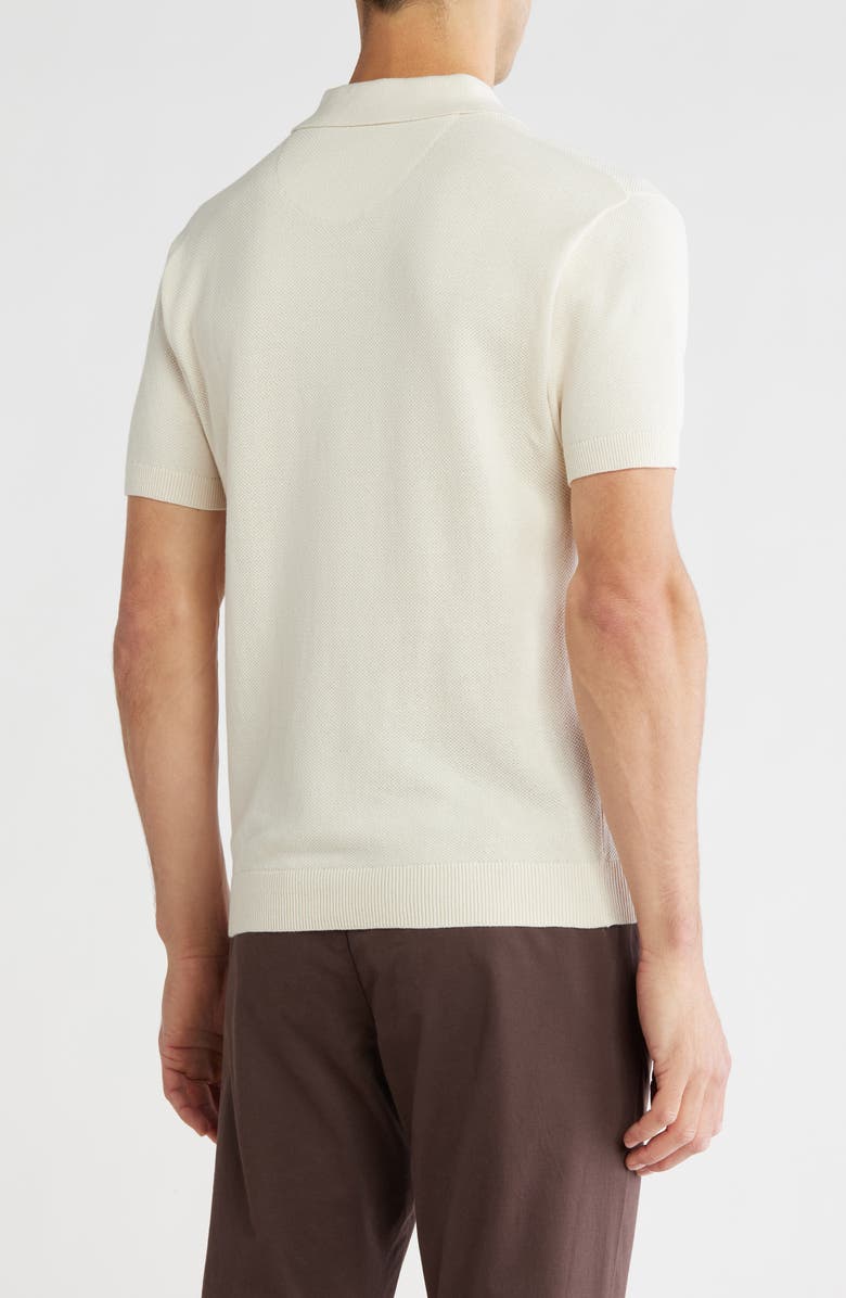 DENIM AND FLOWER Texture Sweater Polo, Alternate, color,