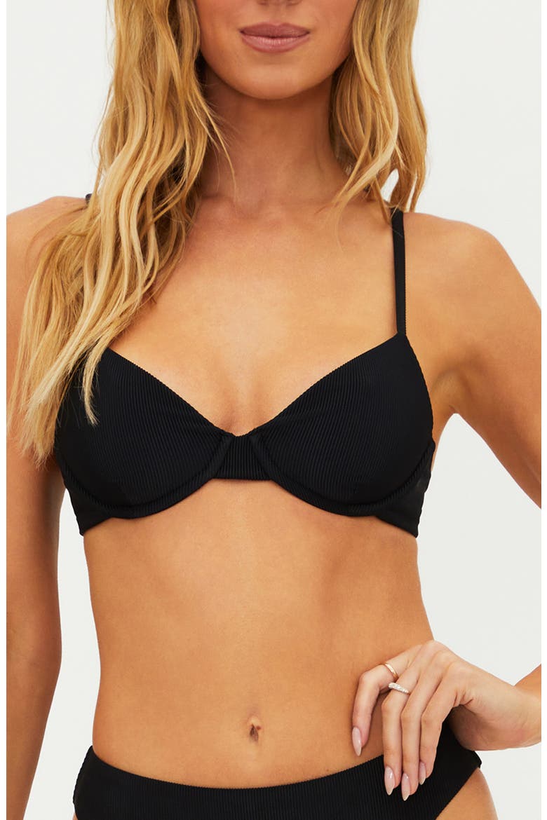 Camilla Underwire Bikini Top, Main, color, BLACK