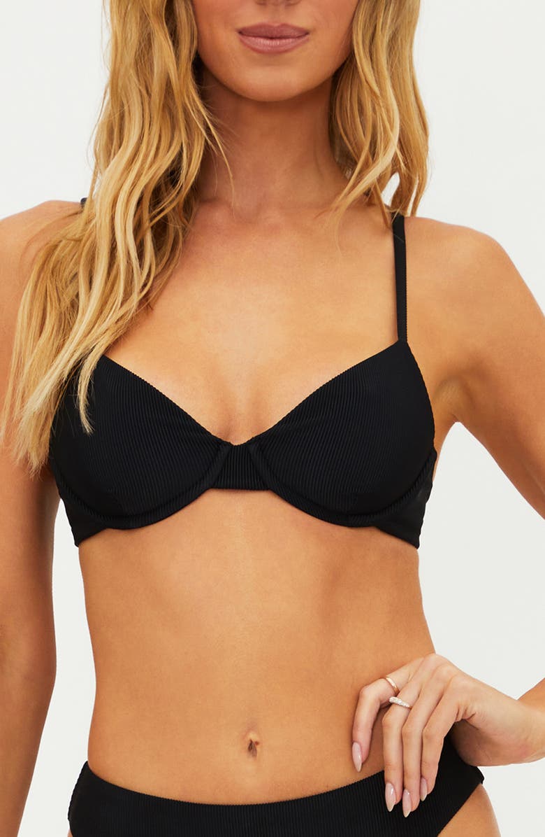 Beach Riot Camilla Underwire Bikini Top, Main, color, Black