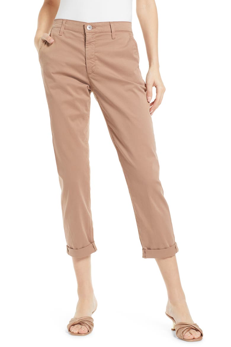 Caden Crop Twill Pants, Main, color, MAUVE ORCHID