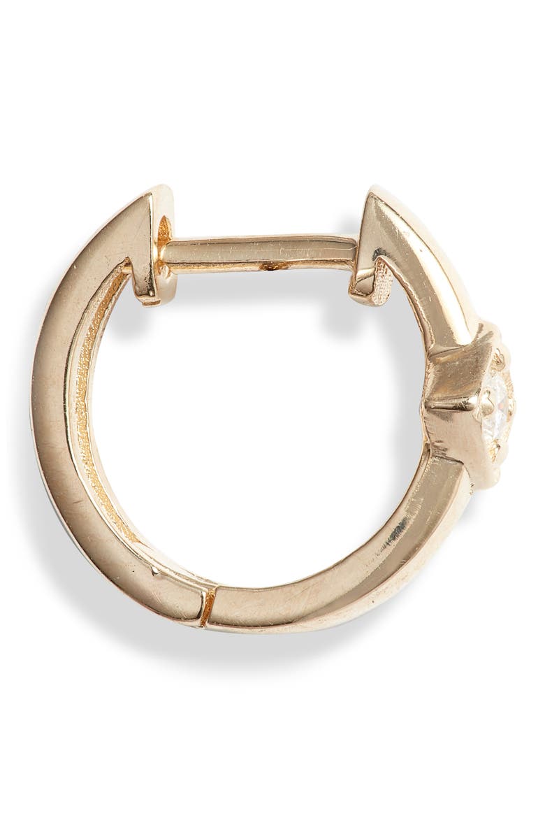 Cleo Diamond Huggie Hoop Earrings, Alternate, color, GOLD/ DIAMOND