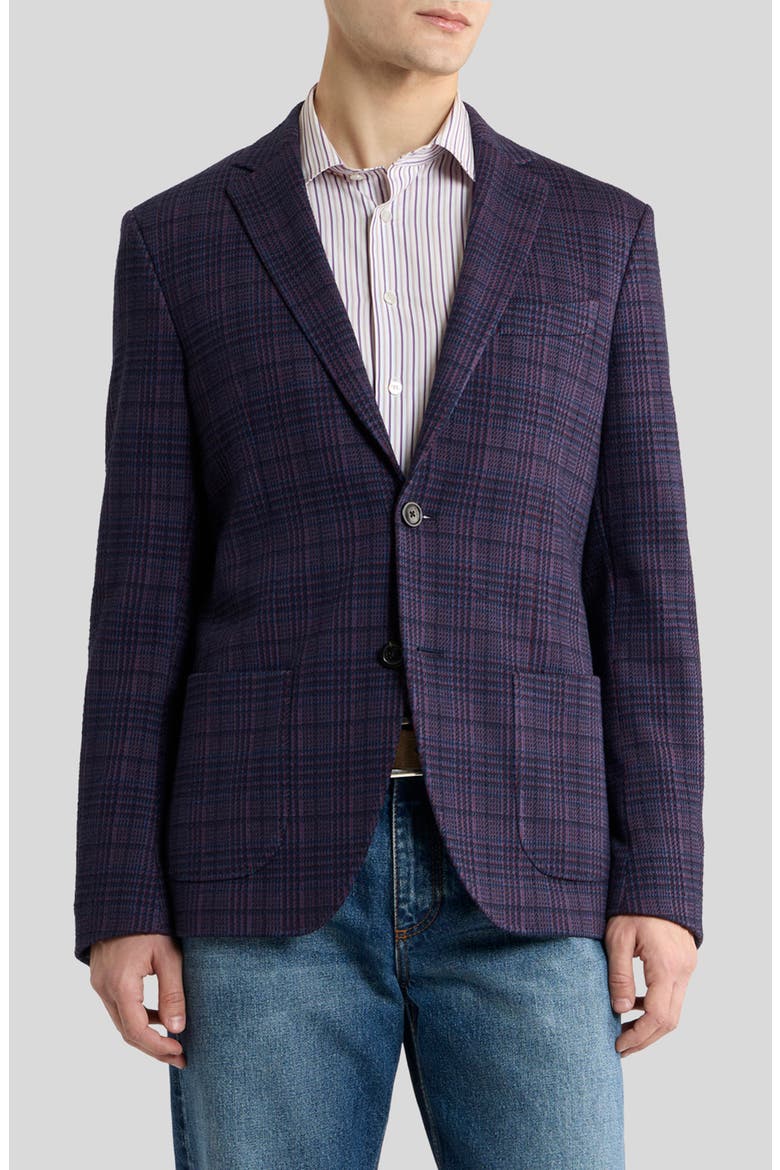 Roma Plaid Sport Coat, Main, color, MULTICOLOUR ON BLUE BASE