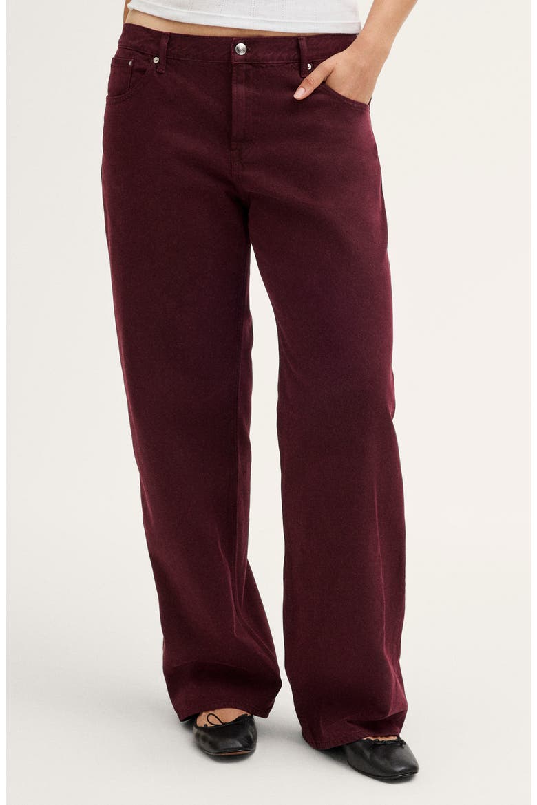 The Low-Rise Loose Jeans, Main, color, SMOKED CLARET