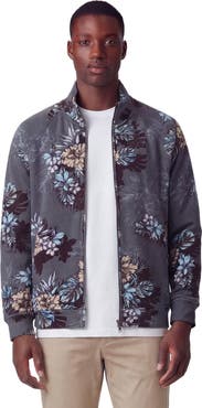 Lords of Harlech Exotic Floral Mens Printed Zip Jacket