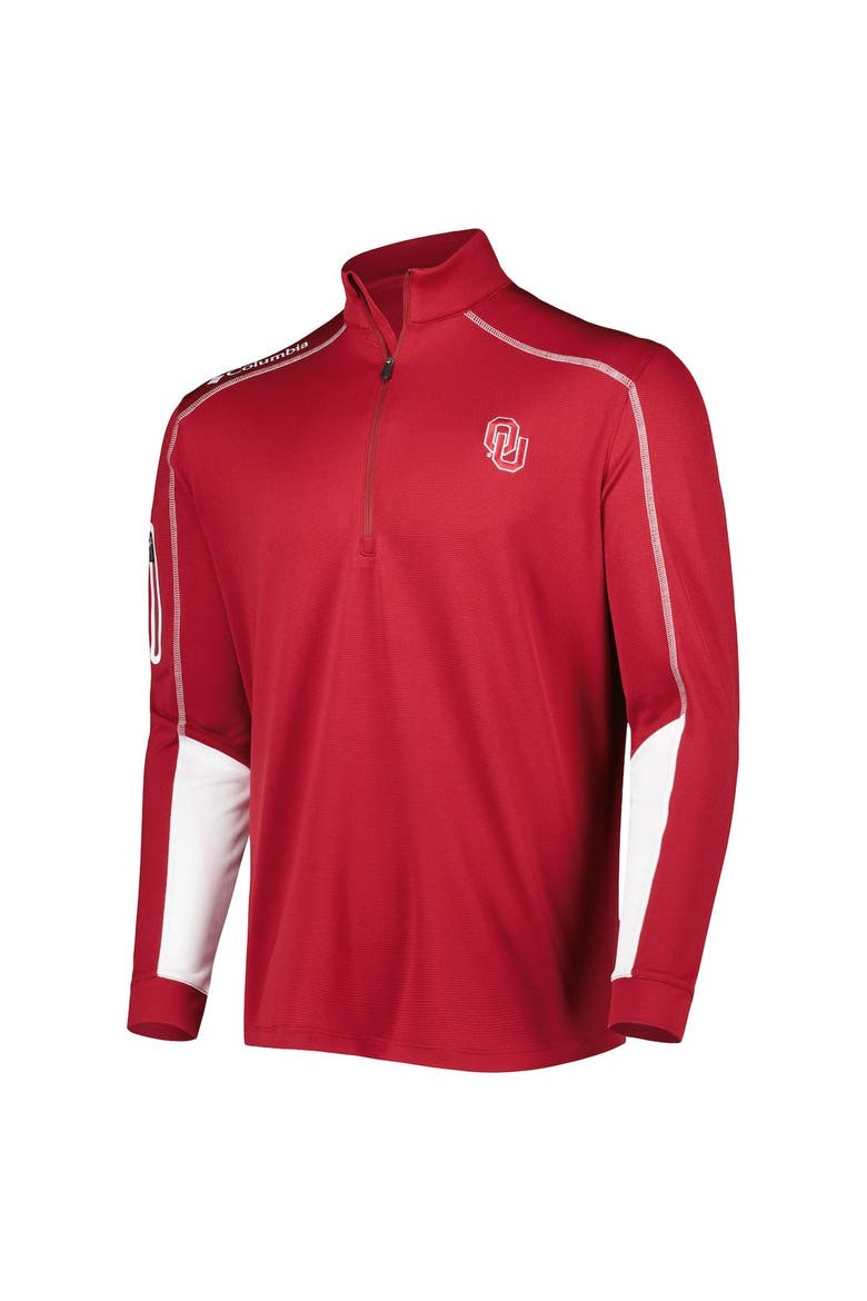 Men's Columbia Crimson Oklahoma Sooners Shotgun 2.0 Omni-Wick Quarter-Zip Jacket, Alternate, color, Crimson