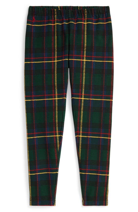 Plaid Stretch Jersey Leggings