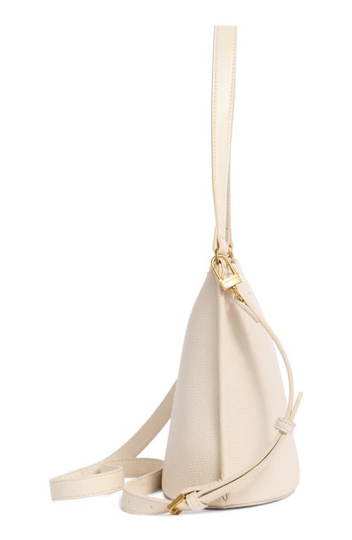 Tahari Carmine Zip Top Bucket Bag In Natural