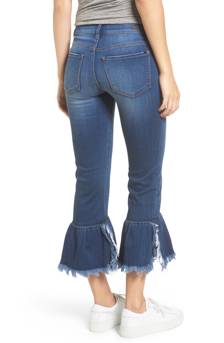 SP Black Ruffle Hem Jeans, Alternate, color, 