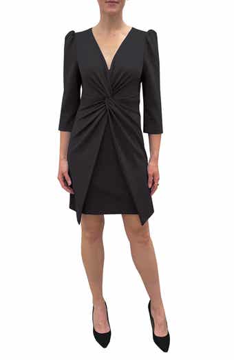 Julia Jordan Knotted Three-Quarter Sleeve Minidress