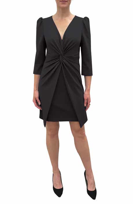 Julia Jordan Knotted Three-Quarter Sleeve Minidress