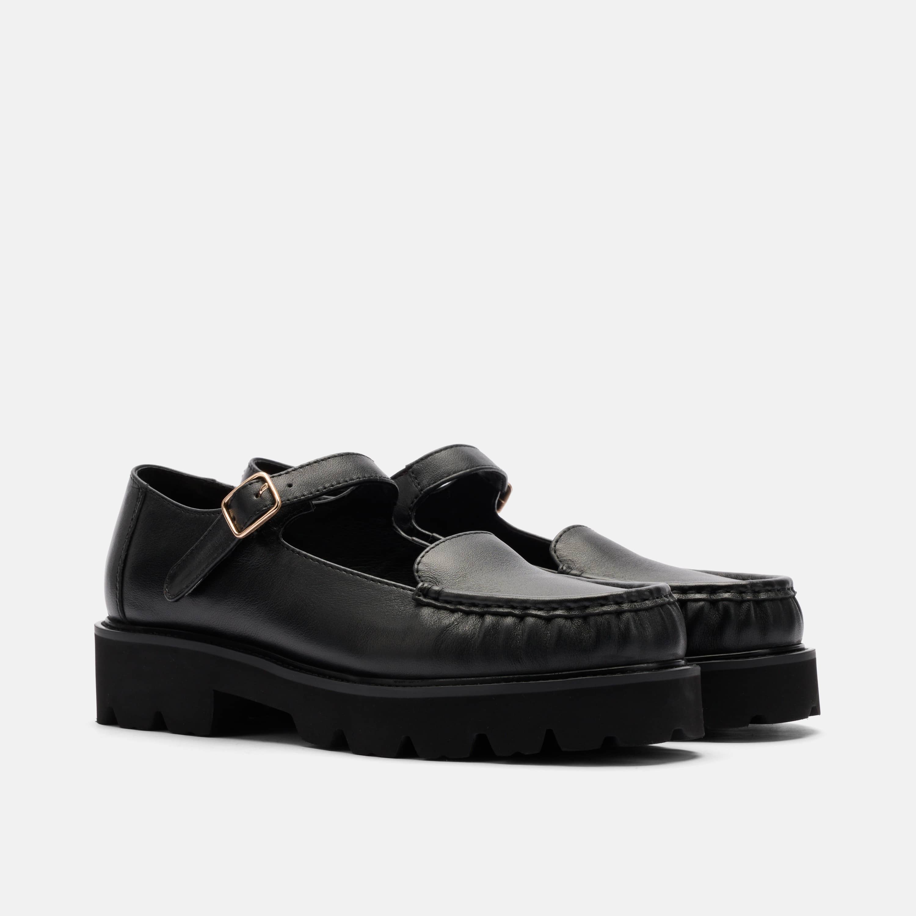Lennox Lug Mary Jane Loafer, Alternate, color, Black