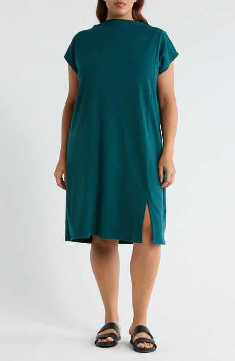 Funnel Neck Maxi Dress
